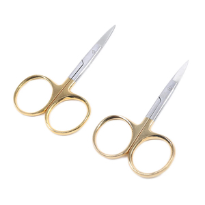 Ciseaux à poisson à lame tranchante en acier inoxydable allemand Ciseaux de montage de mouches 3.5 "Ciseaux de pêche à la mouche demi-or - Product Image 6