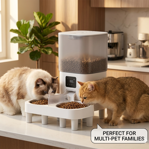 Comedero Inteligente para Mascotas con WiFi y Cámara, Dos Tazones, Dispensador Automático de Comida para Gatos, Control por Aplicación, Comedero Automático para Perros y Gatos - Product Image 3
