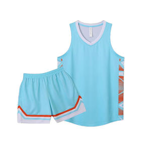 Ensemble de maillots de basket-ball réversibles personnalisables, vêtements de sport respirants, logo personnalisé imprimé, uniforme d'équipe - Product Image 4