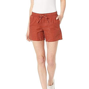 กางเกงขาสั้นของผู้หญิงสีทึบกางเกงขาสั้นผู้หญิงแบบปรับแต่งได้ - Product Image 1