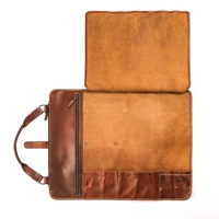 Couteau de chef en cuir personnalisé en gros rouleau sac durable professionnel cuisine outil stockage gaine en cuir pliable étui de transport