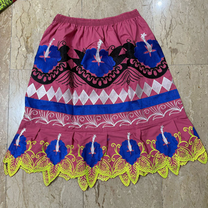 High Quality Cotton Women's Hawaiian Prints Skirts New Style Hawaiian Wear Embroidery Manufactured Pakistan Prices Hawaii Skirts - Product Image 1