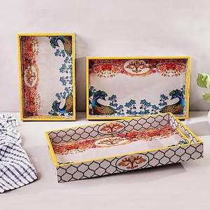 ชุดอุปกรณ์รับประทานอาหารสุดหรู2ชิ้นถาดเสิร์ฟทำจากไม้ Meena สินค้ามาใหม่ถาดใส่อาหารสุดหรูสำหรับทุกโอกาส - Product Image 6