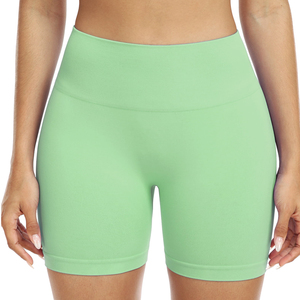Pantalones cortos transpirables de cintura alta sin costuras para mujer, mallas deportivas para entrenamiento, Yoga, pantalones cortos de gimnasio para mujer, ropa deportiva - Product Image 2