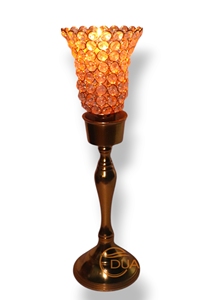 Antique Gold Aluminum Votive Holder with Champagne <b>Crystal</b> Bead Tea <b>Light</b> Wedding Home Decor Digital Printing Gift - Product Image 5