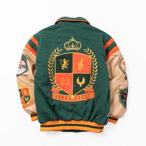 Chaqueta Varsity Unisex de Invierno con Color Personalizado, Bordado Completo, Botones de Cuero, Estilo Único, Streetwear con Cremallera, Tallas Grandes - Product Image 6