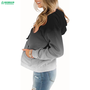 Nouveaux sweats à capuche à épaules tombantes de haute qualité 2026 pour femmes – Meilleur design en tissu tricoté uni polyester/coton - Product Image 3