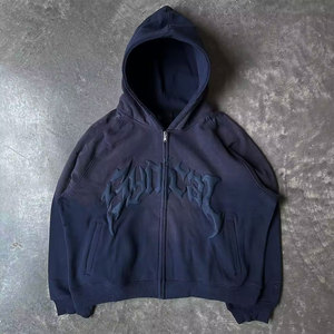 เสื้อฮู้ดดี้ปักลายสไตล์วินเทจ ผ้าฝ้าย 100% ขายดี สำหรับฤดูใบไม้ร่วง รับออกแบบตามสั่ง บริการ OEM จากโรงงานโดยตรง - Product Image 6