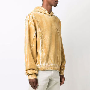 Vente directe d'usine, logo personnalisé, sweat-shirt à capuche en molleton uni pour homme, lavage à l'acide, respirant, écologique, coupe ample, meilleure qualité, prix bas - Product Image 2