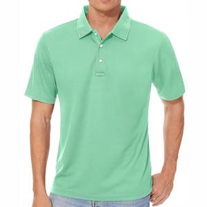 Camiseta de punto de algodón 100% transpirable para hombre, camiseta de ocio de negocios antiarrugas para POLO con estampado de logotipo personalizado - Product Image 1