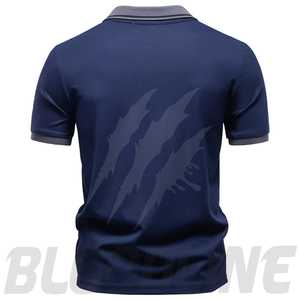 Polo de Manga Corta para Hombre Bloodline, Color Sólido, Tejido de Punto, Secado Rápido, Corte Regular, Marrón - Product Image 2