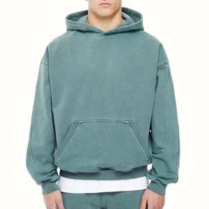 เสื้อฮู้ดผู้ชาย OEM ผ้าฟลีซ 480gsm ปักโลโก้ตามสั่ง หนัก 100% ผ้าฝ้าย ทรงโอเวอร์ไซส์ มีซับใน สำหรับฤดูหนาว ODM - Product Image 6