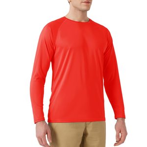 เสื้อว่ายน้ำผู้ชาย UPF rash GUARD เสื้อเชิ๊ตแขนยาวซับเหงื่อแห้งเร็วน้ำหนักเบาทนทานต่อรอยยับสำหรับผู้ใหญ่ - Product Image 1