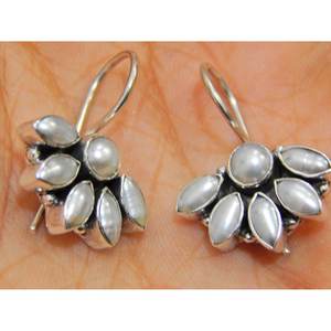 925 <b>Sterling</b> <b>Silver</b> Freshwater Pearl Earrings Handmade Natural Gemstone Jewelry for Weddings New Freshwater Pearl Ear <b>Studs</b> Gift - Product Image 1