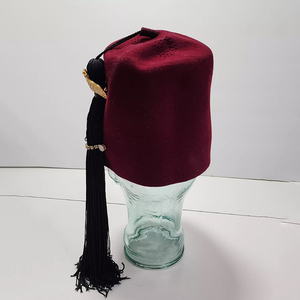 Vintage hecho a mano Borgoña Fez borla masón sombrero masónico de alta calidad personalizado 100% lana diario al aire libre playa deportes viaje - Product Image 3