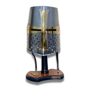 Casco Vikingo Hecho a Mano de Acero de Alta Calidad, Grosor de 0.354 Pulgadas, Mango de Acero Inoxidable, Acero con Alto Contenido de Carbono, Personalizable, Estilo Griego - Product Image 1