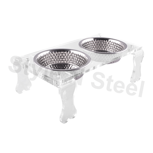 Support martelé bol pour animaux de compagnie bol pour animaux de compagnie portable plat bol pour animaux de compagnie - Product Image 1