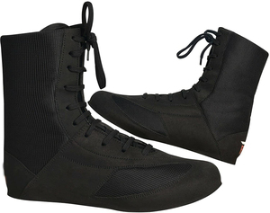 Chaussures de boxe et de lutte en cuir à lacets personnalisées en gros pour hommes – Entraînement professionnel, légères, respirantes, résistantes aux chocs, toutes tailles - Product Image 1