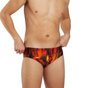 Ventes en gros OEM de slips de bain pour hommes personnalisés, sous-vêtements imprimés personnalisés, maillot de bain imperméable, slips de plage pour hommes, shorts de bain - Product Image 5