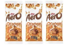 Aero Intense Orange Chocolate 90g Barra para compartir Chocolate dulce sólido con caja de dulces y nueces de 15 - Product Image 3