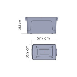 Mim-<b>Box</b> 40Lt Heavy-Duty <b>Plastic</b> <b>Storage</b> Container Durable <b>Bin</b> for Organization & <b>Storage</b> - Product Image 2