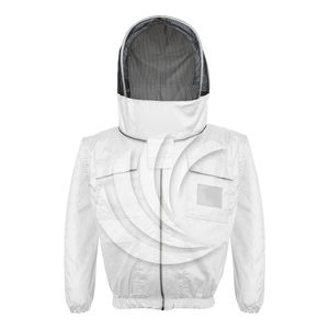 Chaqueta de Apicultura Profesional Anti-Abejas, Transpirable, de Algodón, para Trabajo de Apicultura, Protección de Seguridad, Color Blanco - Product Image 1