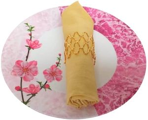 Vente chaude Rond De Serviette En Métal Ensemble 6 Nouveau Design Décor De Table pour La Maison Restaurant Tendance Rond De Serviette pour Les Occasions De Mariage - Product Image 2