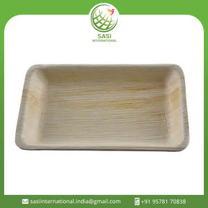 Fournisseur en gros Assiette biodégradable Plateaux rectangulaires Plateaux jetables en feuille de palmier pour les fêtes et les réceptions - Product Image 2