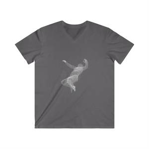 Camiseta de algodón con cuello en V manga corta venta al por mayor ropa de calle cómoda de gran tamaño personalizada ropa informal de alta calidad - Product Image 5