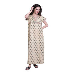 Peignoir pour femme 100% Coton, en tissu tissé imprimé, avec poche latérale, respirant, taille élastique avec cordon de serrage, ODM pour vêtements d'intérieur - Product Image 5