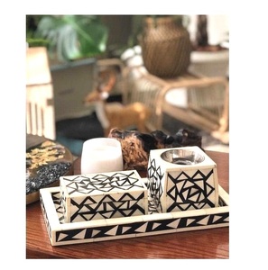 กล่องของขวัญรอมฎอนอาหรับ,ชุดกล่องถาดเตาบาคอร์ฝังมุก - Product Image 1