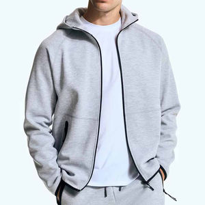 เสื้อฮู้ดผ้าฟลีซคอตตอน 100% ปรับแต่งได้สำหรับผู้ชาย คุณภาพสูง เนื้อผ้าหนา ลายเรียบ ปกมีฮู้ด - Product Image 2