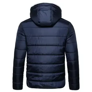 Chaquetas acolchadas para hombre de diseñador de moda para exteriores de Primavera al por mayor, relleno de algodón, cuello levantado personalizado, logotipo frontal de burbuja de talla grande - Product Image 4