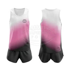 Conjunto de Uniforme Deportivo Ligero de Alta Calidad, 100% Poliéster, Sin Costuras, de Secado Rápido y Duradero, para Atletismo, Carreras de Velocidad, Salto de Vallas, Eventos de Relevos, Personalizable - Product Image 4
