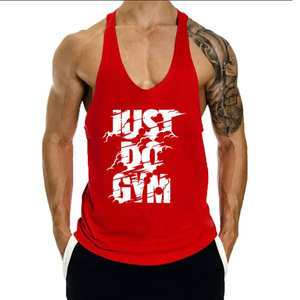 2024 hommes Muscle Gym débardeur surdimensionné emmanchures Fitness gilet 100% coton Style décontracté broderie respirant marque haut choix - Product Image 3