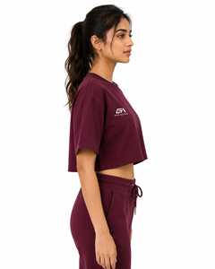 Camiseta Deportiva Corta Unisex, Estilo Oversize, Color Sólido, Cuello Redondo, Manga Corta, Informal, para Verano - Product Image 2