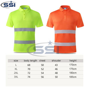 Custom Hi Vis Reflective Safety <b>Polo</b> Breathable Fluorescent Construction Workwear Shirt - Product Image 2