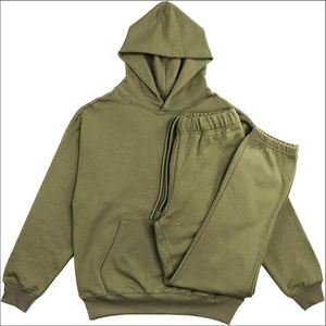 Conjunto Deportivo Personalizado Ecológico de Felpa Gruesa de Poliéster/Algodón, Corte Regular, Sudadera con Capucha y Pantalones Jogger para Hombre - Product Image 1