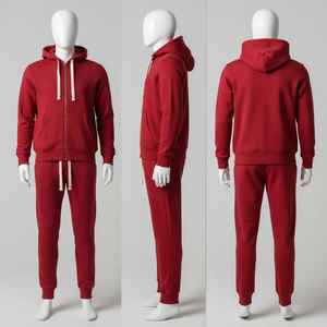 Custom Logo Print Streetwear Boxy <b>Cropped</b> <b>Zip</b> <b>up</b> <b>Hoodies</b> and Sweatpants Set Manufacturer Oversized Blank Sport Men's Tracksuit - Product Image 5