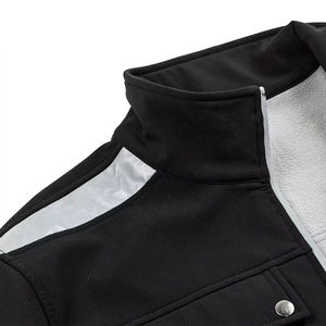 Chaqueta Softshell Personalizada de Moda para Hombre, Impermeable, Transpirable, con Cierre, Cuello Alto y Logotipo Frontal - Product Image 3