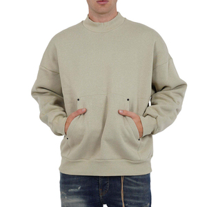 Sudadera con capucha de lana de algodón de gran tamaño, ropa de calle gruesa en blanco de alta calidad, sudaderas con capucha personalizadas para mujeres y hombres con paquete 2026 - Product Image 3