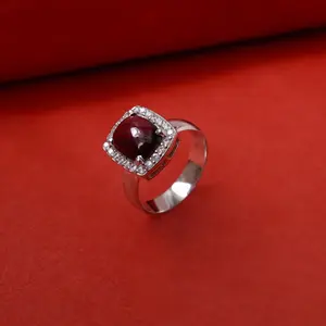 แหวนเงินแท้ 925 ประดับพลอยทรงเรขาคณิต สำหรับผู้หญิง ของขวัญเครื่องประดับทันสมัย - Product Image 2