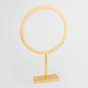 ขาตั้งตกแต่งทรงกลมสีทอง สำหรับตกแต่งโต๊ะและอุปกรณ์เสริม สูง 17.5 นิ้ว กว้าง 11.5 นิ้ว - Product Image 1