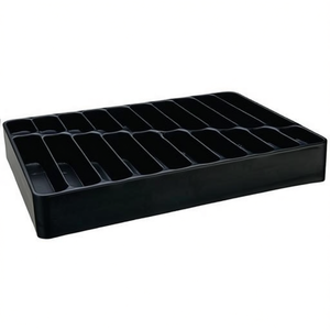 <b>Drawer</b> Organizers LOGS 137 Insert Black Plastic H48xB338xD238mm 20-Fold Pack of <b>6</b> - Product Image 3
