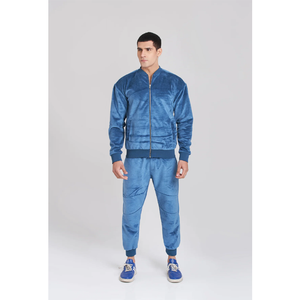 Pantalon de survêtement pour sports d'hiver Polyester Hooded Jogging Zip Gym Running Set Breathable Printed Top Bottoms for Trackssuit - Product Image 2