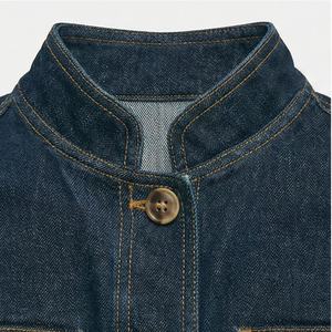 Veste en jean décontractée personnalisée pour hommes, grandes tailles, 100% coton, option logo sur le devant, respirante, veste d'hiver - Product Image 4
