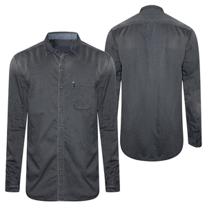 Camisas de mezclilla para hombre de alta calidad OEM personalizadas teñidas lisas/último diseño de ropa de moda estilo informal camisa de mezclilla para hombre con personalidad - Product Image 3