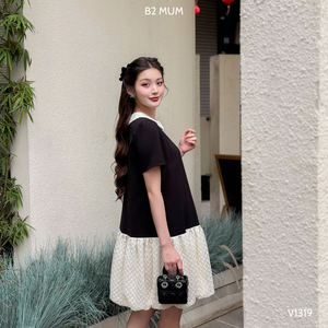 ชุดคลุมท้องผ้าลินิน V1319เย็นคอบัวนุ่มและดูดซับเหงื่อราคาขายส่ง" - Product Image 5