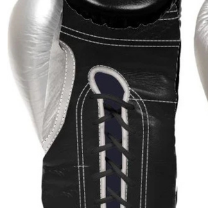 Gants de boxe à lacets Winning, noir argent, cuir véritable de qualité supérieure, gants d'entraînement professionnels pour la boxe, style japonais, finis - Product Image 6