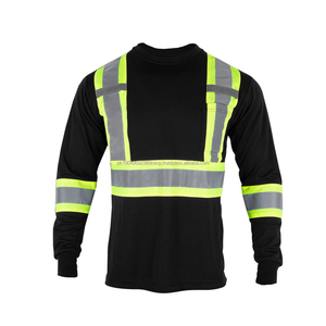 100% Polyester Safety T <b>Shirts</b> Wholesales Hi Vis Winter Workwear T-<b>shirts</b> Full Sleeve Working Reflective <b>Shirts</b> For Men - Product Image 1